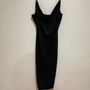 Revamped black slip dress